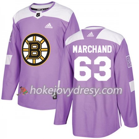 Pánské Hokejový Dres Boston Bruins Brad Marchand 63 Adidas 2017-2018 Nachová Fights Cancer Practice Authentic
